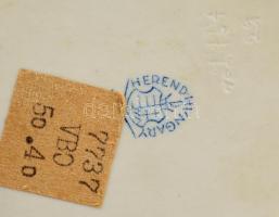 Herendi Viktória mintás kis tálka, kézzel festett, jelzett, hibátlan, 8,5×12,5×1,5 cm