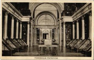 1932 Pannonhalma, Győrszentmárton; Apátsági könyvtár, belső
