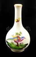 Herendi mini váza, kézzel festett, jelzett, hibátlan, m: 9 cm