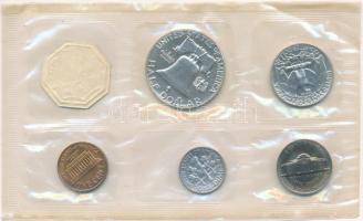 Amerikai Egyesült Államok 1961. 1c-1/2$ (5xklf) eredeti lezárt fólia tokban T:1 patina
USA 1961. 1 ...