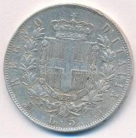 Olaszország 1874M BN 5L Ag "II. Viktor Emánuel" T:2- ph.
Italy 1874M BN 5 Lire Ag "V...