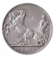 Olaszország 1927R 10L Ag "III. Viktor Emánuel" T:1-,2 
Italy 1927R 10 Lire Ag "Vitto...