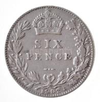 Nagy-Britannia 1902. 6p Ag "VII. Eduárd" T:2-
Great Britain 1902. 6 Pence Ag "Edward...