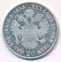 1838B 20kr Ag "V. Ferdinánd" T:1-