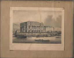 cca 1860 a Pesti Vigadó metszeten 18x14cm