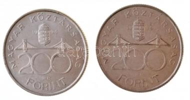 1994. 200Ft Ag "Deák" (2x) T:2 
Adamo F13.1