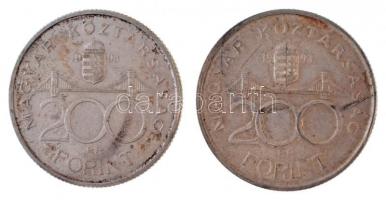 1993. 200Ft Ag "MNB" (2x) T:2 patina
Adamo F13