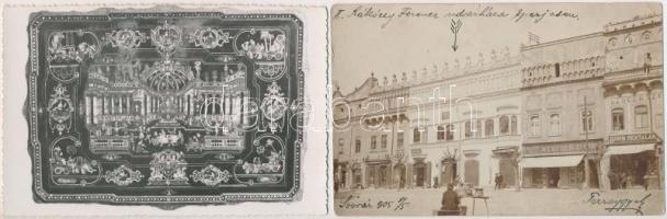 8 db RÉGI felvidéki városképes lap: Eperjes, Kassa, Szentantal, Tátra / 8 pre-1945 Upper-Hungarian (...