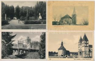 12 db RÉGI magyar városképes lap: Szerencs, Balassagyarmat, Kisbér, Ják, Cegléd, Szombathely, Keszth...