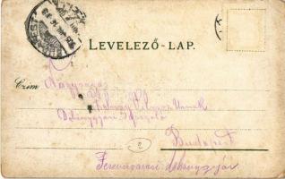 1905 Siófok, Indulás a halászathoz, halászhajók, halászbárkák. Kiadja Reich Farkas (EK)