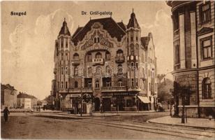1919 Szeged, Dr. Gróf palota, Kocsis Ferenc és Farkas Ferenc üzlete, Gyógyszertár. Kiadja Traub B. és Társa