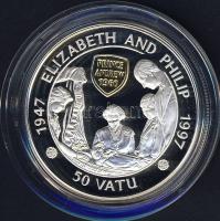 Vanuatu 1997. 50V Ag "Erzsébet és Fülöp-aranylakodalom" T:PP