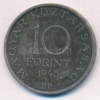 1948. 10Ft Ag "Széchenyi" T:2 patina 
Adamo EM2