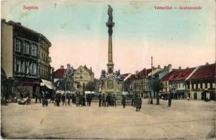 Sopron, Várkerület, szobor, Drogéria, Varga József üzlete  (EK)