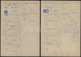 32 db Marhalevél illetékbélyegekkel