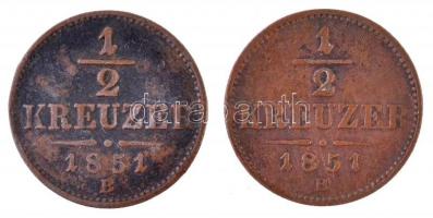 1851B 1/2kr Cu (2x) T:2,2- ph.