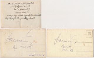 3 db RÉGI magyar fotó képeslap csoportképekkel: A budapesti Állami felsőipariskola osztály bajnok la...