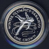 Man sziget 1984. 1C Ag "Téli olimpia-műkorcsolya" T:PP Csak 15.000db!