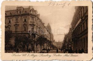1916 Lviv, Lwów, Lemberg; Ul. 3 Maja / street view + K.u.K. Etappenstationskommando