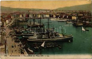 Marseille, Vue generale du Vieux Port / old port with ships