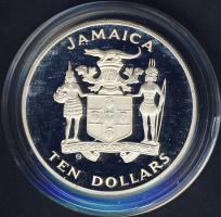 Jamaica 1984. 10$ Ag "Olimpia-futás" T:PP Csak 10.000db!