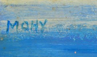 Mohy jelzéssel: Téli táj. Olaj, farost, 61×75 cm