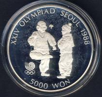 Dél-Korea 1987. 500W Ag "Szöuli olimpia" T:PP