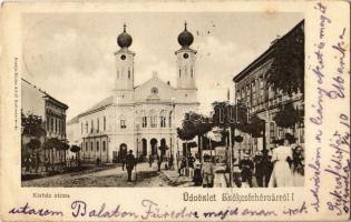 1903 Székesfehérvár, Kórház utca, neológ izraelita templom, zsinagóga. Eisler Adolf kiadása