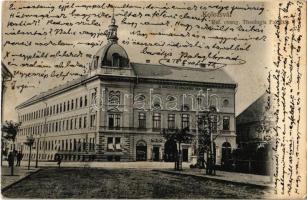 1905 Kolozsvár, Cluj; A Erdélyi Ev. Református Egyházkerület Theologia Fakultása, Fodor Antal üzlete / Calvinist theology college, shops (EK)