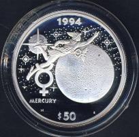 Marshall szigetek 1994. 50$ Ag "A Merkúr" T:PP