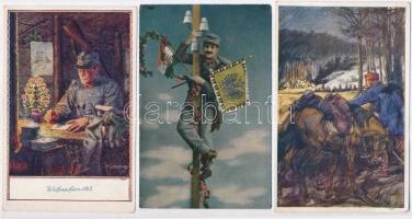 18 db RÉGI osztrák-magyar katonai művészlap jó állapotban / 18 pre-1945 K.u.k. (Austro-Hungarian) mi...