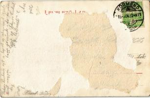 1915 Körmend, Batthyány tér, piac, Krausz József üzlete, biztosító (Rb)