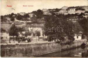 1910 Fiume, Rijeka; Monte Calvario / Kálvária hegy, piaci árusok, villák. Kiadja S. Stepancich 339. / calvary hill, market vendors, villas (EK)