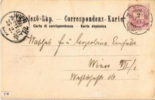 1898 Fiume, Rijeka; Sussak, Tersatto. Marco Oberdorfer / Susak, Trsat. Rosenthal Art Nouveau, floral...