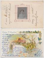 9 db RÉGI motívumlap: hölgyek és művészlapok / 9 pre-1945 motive postcards: ladies and art