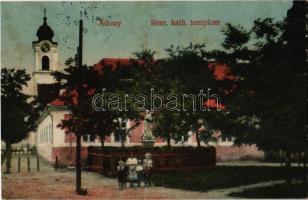 1921 Adony, Római katolikus templom és iskola. Kiadja a Hangya Szövetkezet (fa)