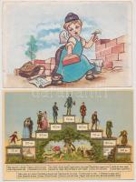 4 db RÉGI reklám képeslap: kerékpár, gyógyszer, Pestszenterzsébeti Postás Sportegyesület, Dreher / 4 pre-1948 advertising postcards: La Thaolaxine, Bicycle, postmans sport club, Dreher