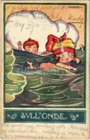 Sullonde / Italian art postcard, at sea. 565-1. artist signed (EK)