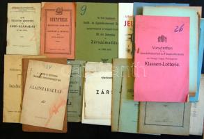 1896-1942 26 db érdekes kisnyomtatvány : üzleti beszámolók, zárszámadások