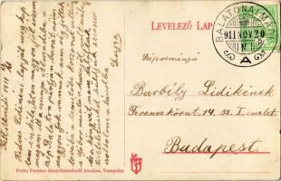 1911 Balatonalmádi-fürdő, Csónakpark és gyógyház. Fodor Ferencz kiadása