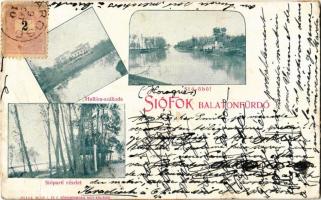 1899 Siófok, Balatonfürdő, Sió öböl, Hullám szálloda, Sióparti részlet (r)