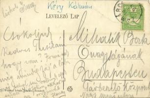 1910 Zamárdi-fürdő, nyaralók a dombon, kút. Polónyi István kiadása  (EK)