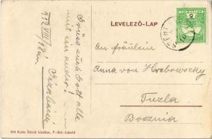 1912 Pilisszentlászló, utcakép, templom, üzletek. Kohn Dávid kiadása  (EK)