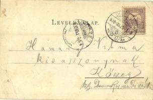 1900 Debrecen, színház. Pongrácz Géza kiadása, litho  (EK)