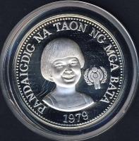 Fülöp szigetek 1979. 50P Ag "Nemzetközi gyermekév" T:PP