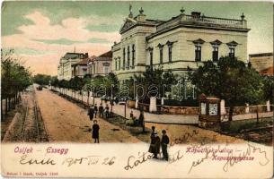 1905 Eszék, Osijek, Esseg; Kapucinus utca / Kapucinska ulica / Kapuzinergasse / street (EK)