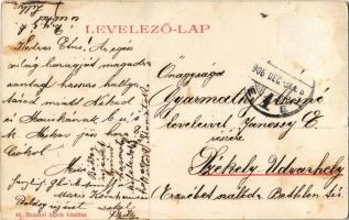 1906 Brassó, Kronstadt, Brasov; Nyugdíjegyesületi épület, Transylvania kávéház terasza / Retirement ...