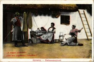 Hálókötés. A magyar népéletből / Hungaroan folklore, fishing net makers (EK)