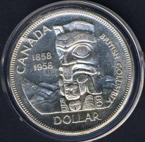 Kanada 1958. 1$ Ag "Brit-Kolumbia-Totemoszlop" T:2 apró ph.