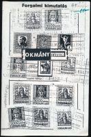 Csaknem teljes forgalmi adó könyv 1921-1929 sok forgalmi adó bélyeggel, újrakötve